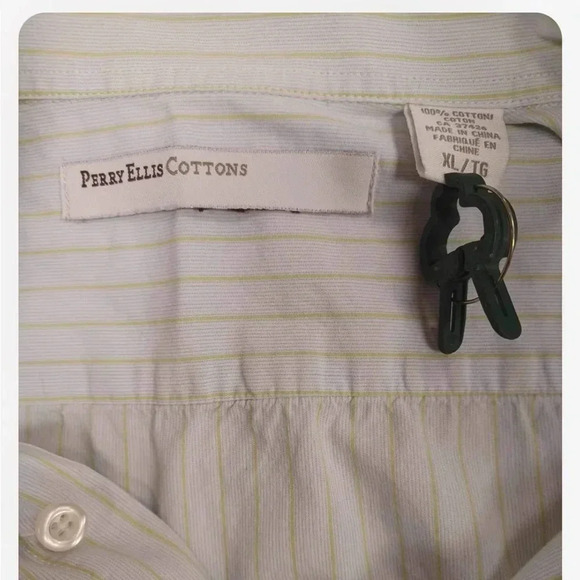 Perry Ellis Cotton Short Sleeve Button Down Shirt Size XL - Picture 11 of 11